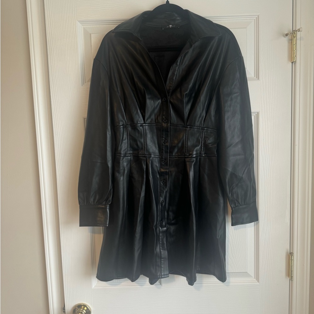 7 For All Mankind Black Mini Dress